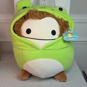 Squishmallows Epic Collection Benny the Brown Bigfoot in a frog costume